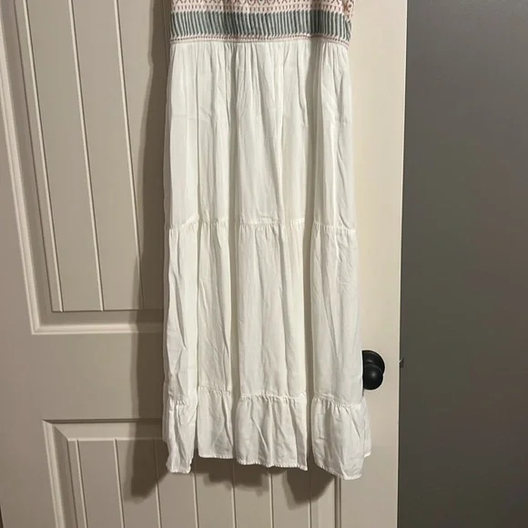 Polagram White and Tan Maxi Dress - Picture 3 of 8